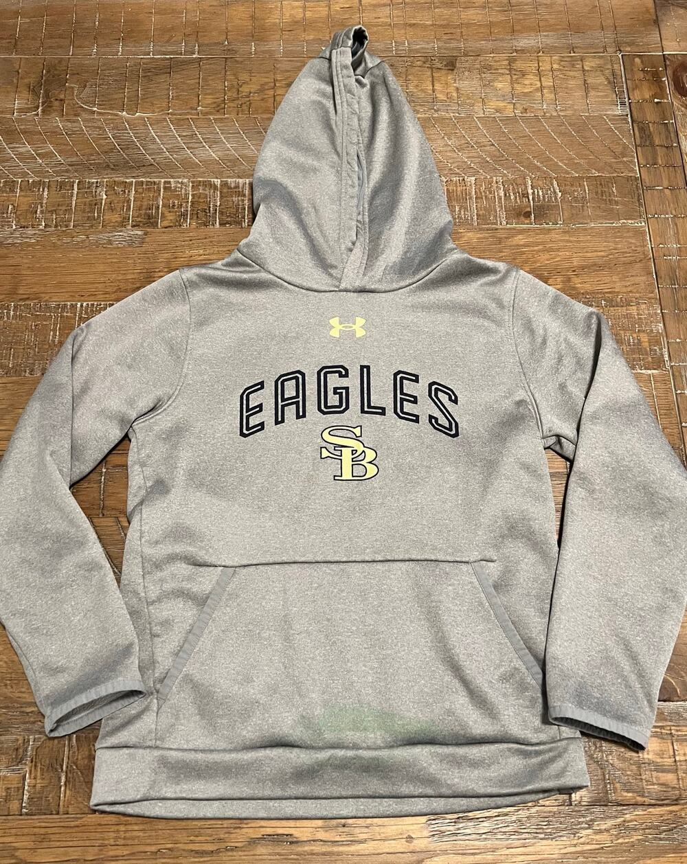 Kids Under Armour Hoodie Performance Fleece "EAGLES" branding Pullover Kangaroo